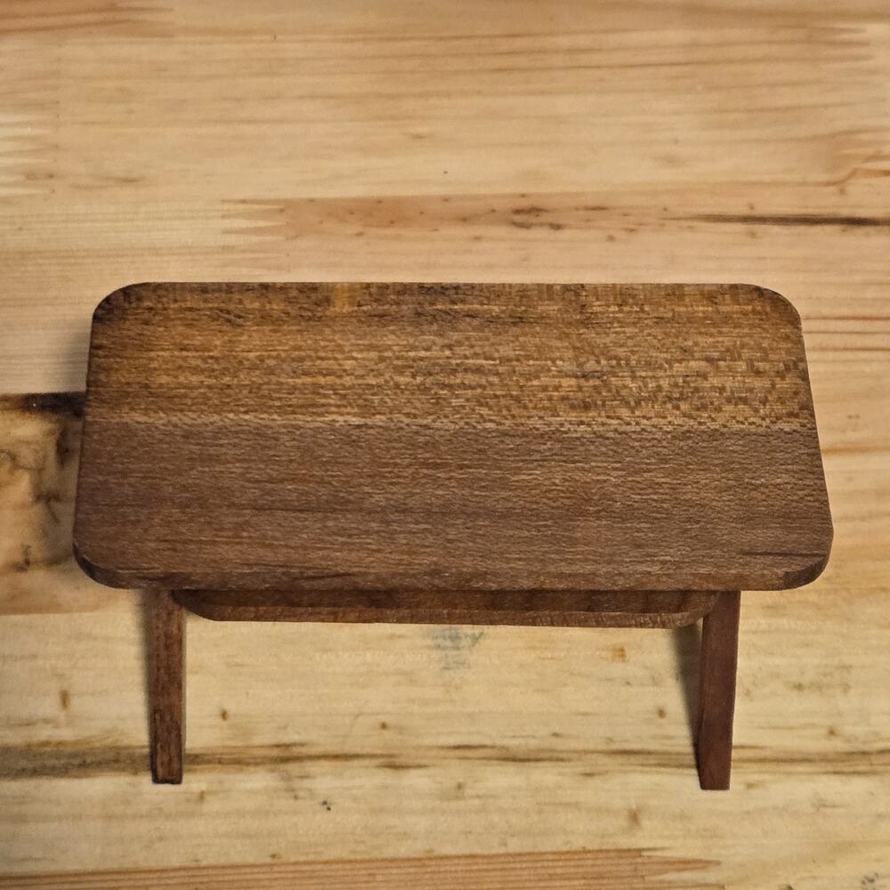 Vintage Shackman Dollhouse Miniature Americana Cherrywood Saw Buck Table‎